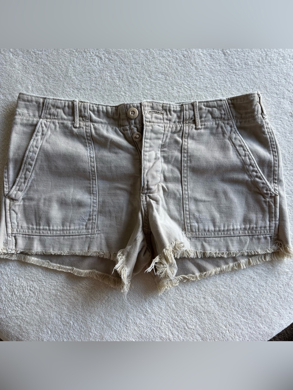 Vintage‎ American Eagle Shorts y2k hiking cargo micro tan sz 6 festival concert
